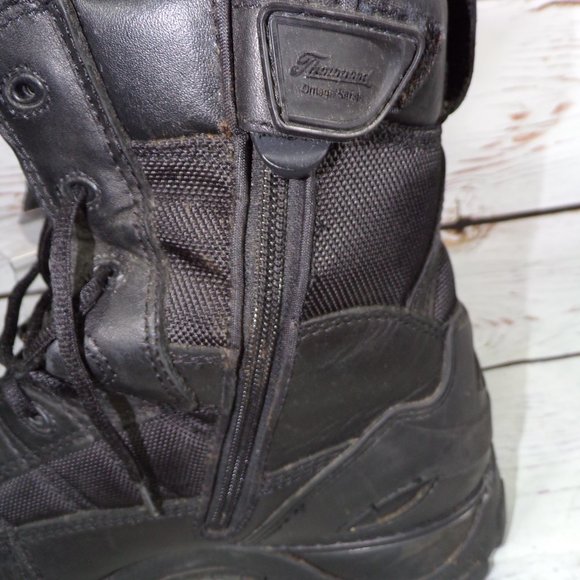 Thorogood Work Boots Men Uniform Commando Side Zip 834-6760 Black Size 13M